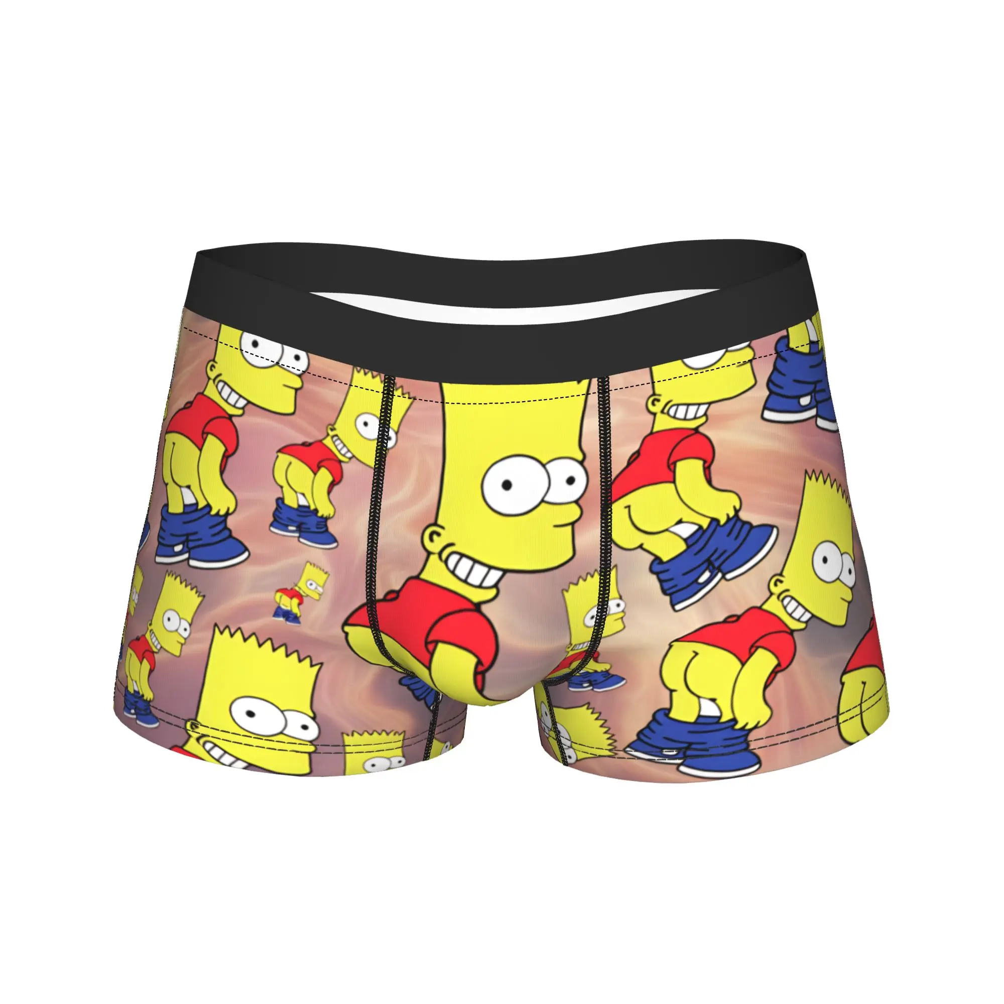 S-Simpsons Yellow Character Art Shorts Briefs  Underwear Quality Man Breathable Boxershorts Customs Large Size Underpants