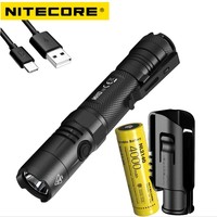 NITECORE MH10 V2 USB-C Rechargeable Tactical Flashlight 1200 Lumens XP-L2 V6 LED EDC Torch Lamp Lantern with 21700 Battery