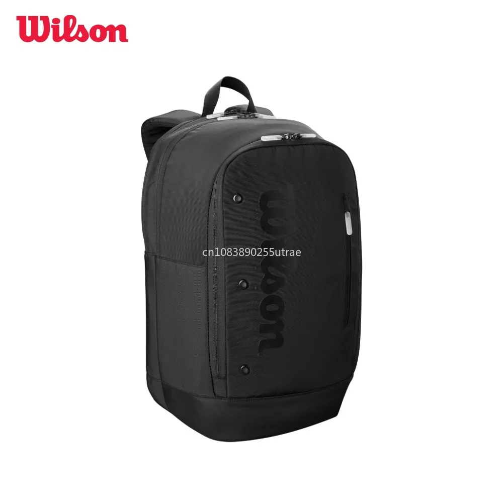 حقيبة ظهر للتنس بجولة من Wilson Noir ، تحمل مضربين ، سعة كبيرة ، مجموعة "Series Noir" ، WR8029801001