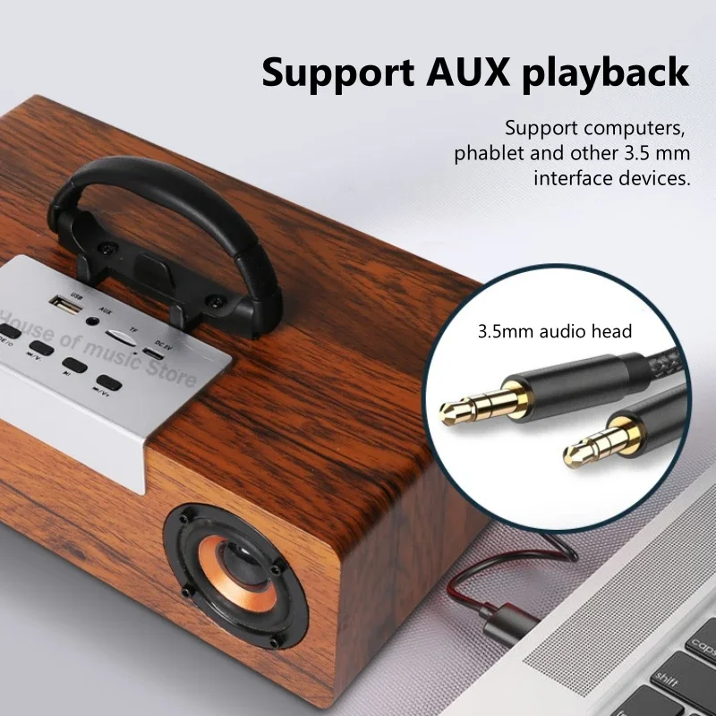 مرحبا فاي رف الكتب الخشبي نظام الصوت 50 واط مكبر الصوت الطاقة الكمبيوتر سطح المكتب المسرح المنزلي Boombox الخشب سماعة لاسلكية تعمل بالبلوتوث صندوق مكبرات الصوت