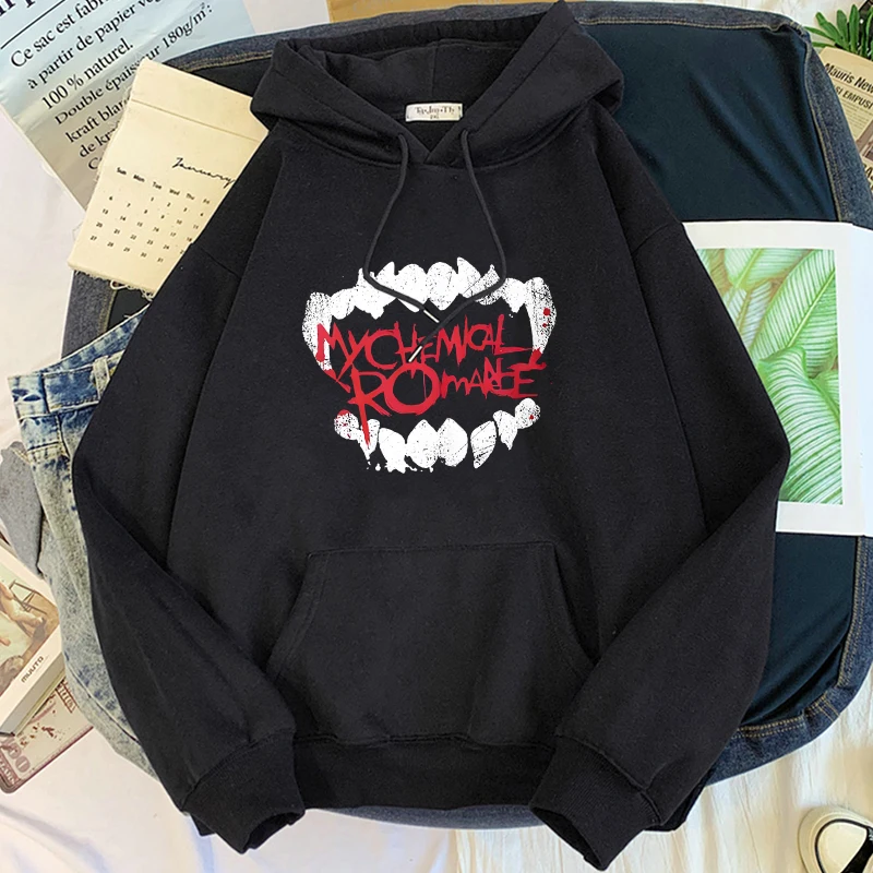 

My Chemical Romance Hoodies Mens Hip Hop Long Sleeve Sweatshirts Graphic Printing Pullovers with Hooded Punk Harajuku Streetwear