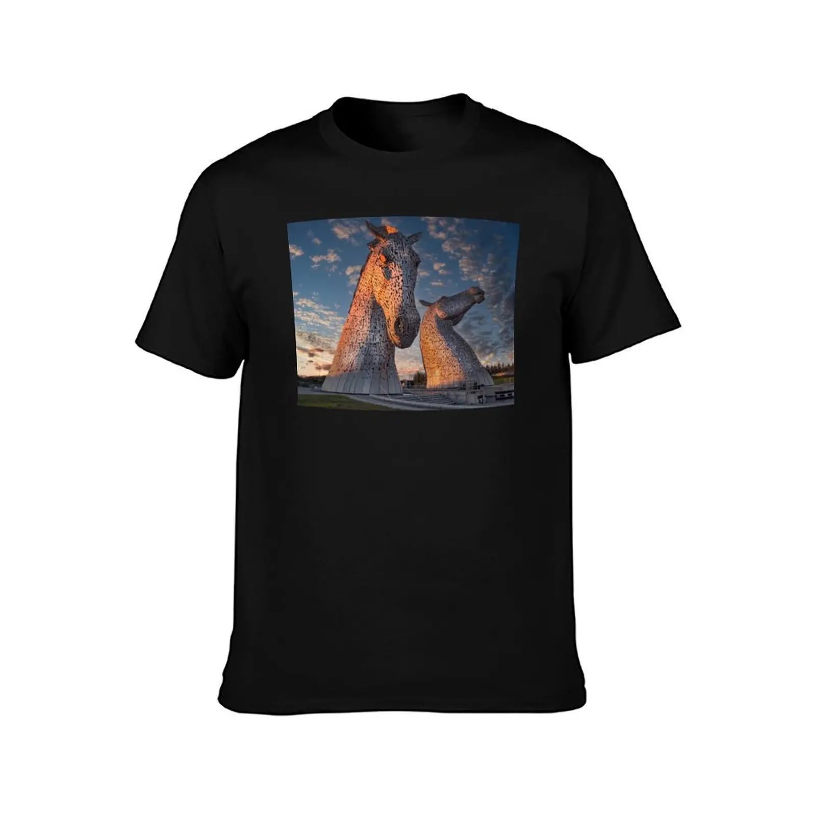 The Kelpies, the Helix , Falkirk , Scotland T-Shirt Performance Workout Short Sleeve Tee T-Shirt