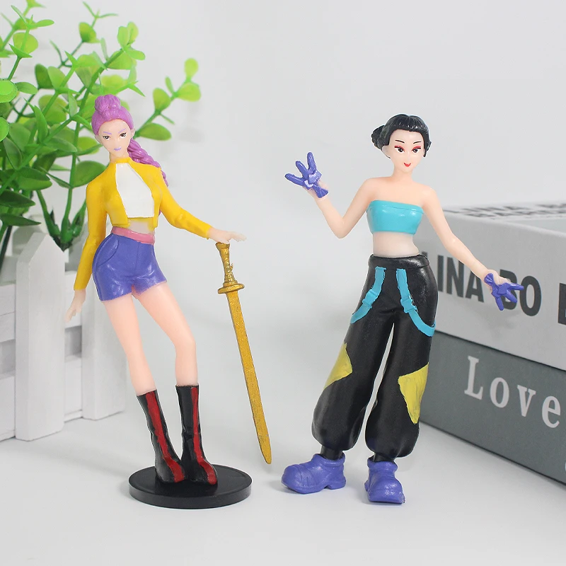 2025 Kpop شيطان الصيادين أنيمي الشكل اللعب لطيف بولي كلوريد الفينيل المنقولة المفاصل عمل نموذج لجسم دمى الاطفال عيد ميلاد الديكور لعبة الهدايا