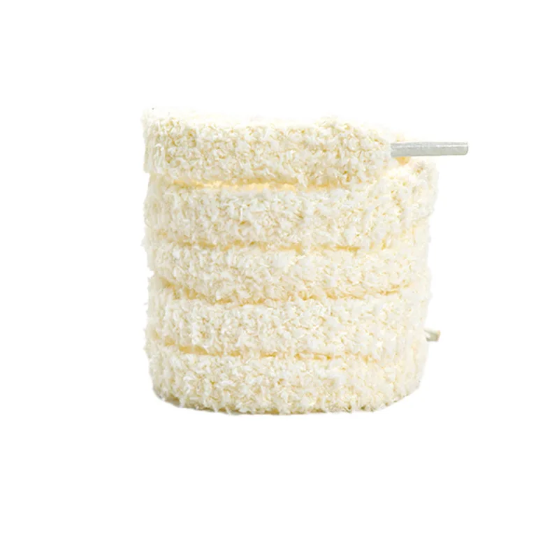 Weiche, flauschige Schnürsenkel, 15 mm breit, flache Plüsch-Frottee-Schnürsenkel für Damen-Freizeitschuhe, bequemer Schnürsenkel-Ersatz – Detail 16
