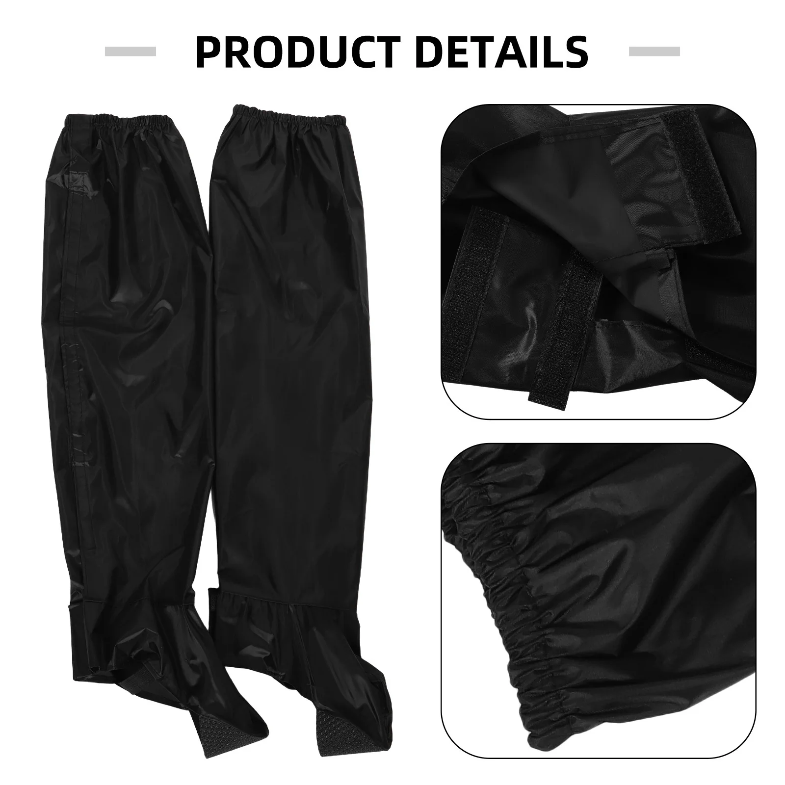 1 زوج مقاوم للماء دراجة نارية المطر والعتاد معطف واق من المطر السراويل التمهيد يغطي للجنسين في الهواء الطلق ركوب يندبروف حماية العمل المطر والعتاد #4