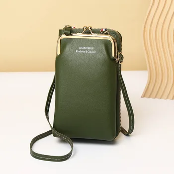 Novo clipe designer de bolso do telefone bolsa ombro para as mulheres macio couro do plutônio feminino pequenos sacos crossbody senhoras bolsa mensageiro