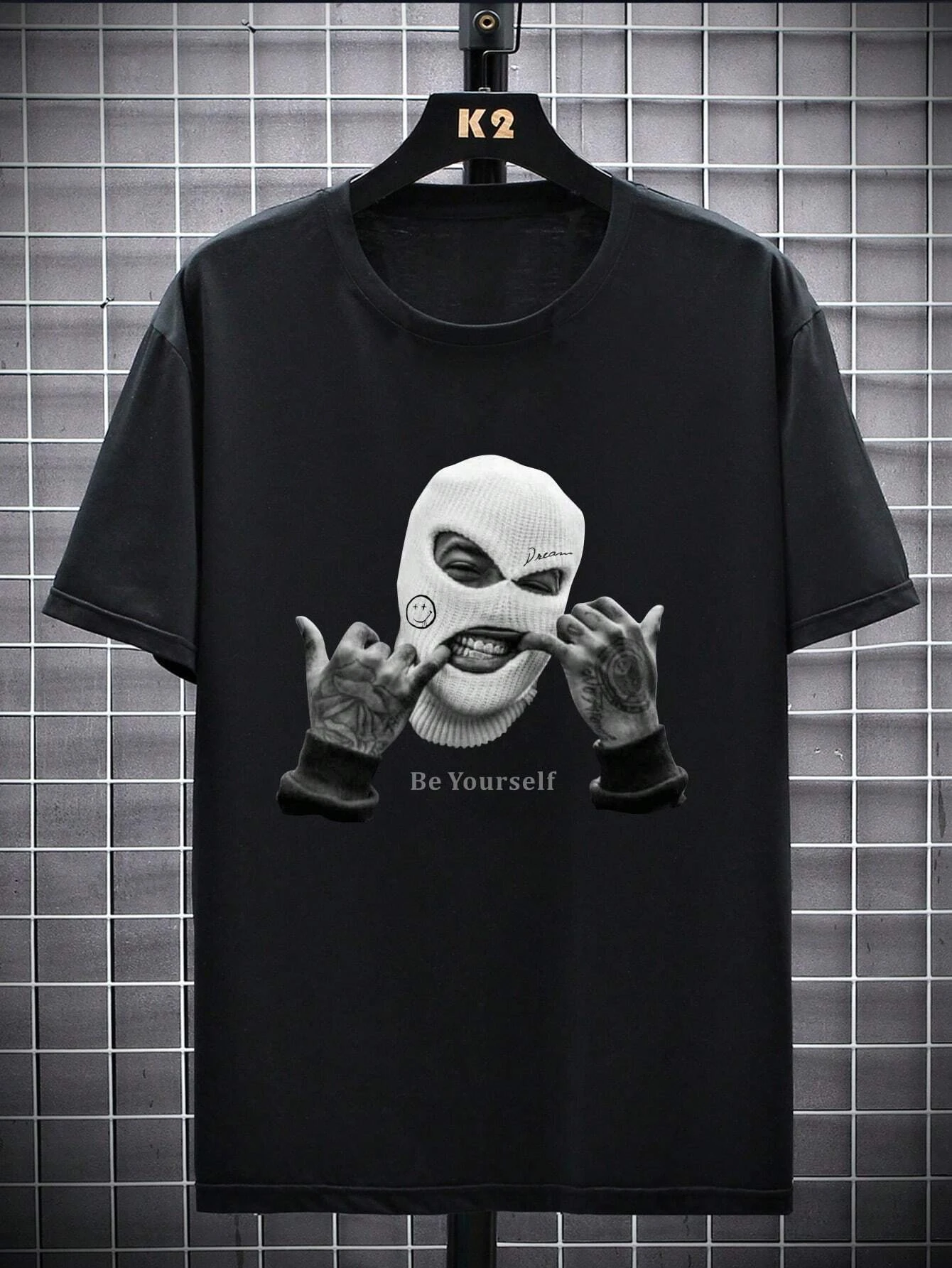 رجل صورة مطبوعة جولة الرقبة فضفاضة عارضة قصيرة الأكمام تي شيرت قطعة واحدة أنيمي التي شيرت خمر تي شيرت تي شيرت harajuku #1