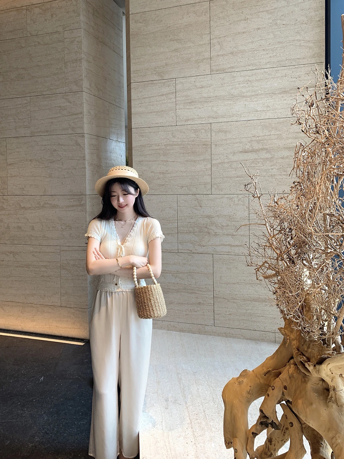 

Zhaobao Ni Luxury Sensation Soft Real Vinegar Acid Women's Casual Pants Spring Summer New Sle Versatile Drapey Straight Leg...