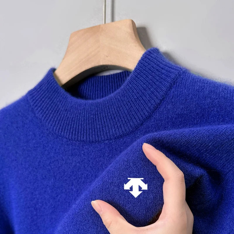 

Зимние горячие продажи, Новое поступление, мужской вязаный свитер с высоким воротником, роскошный брендовый пуловер, теплая мягкая классическая универсальная мужская одежда