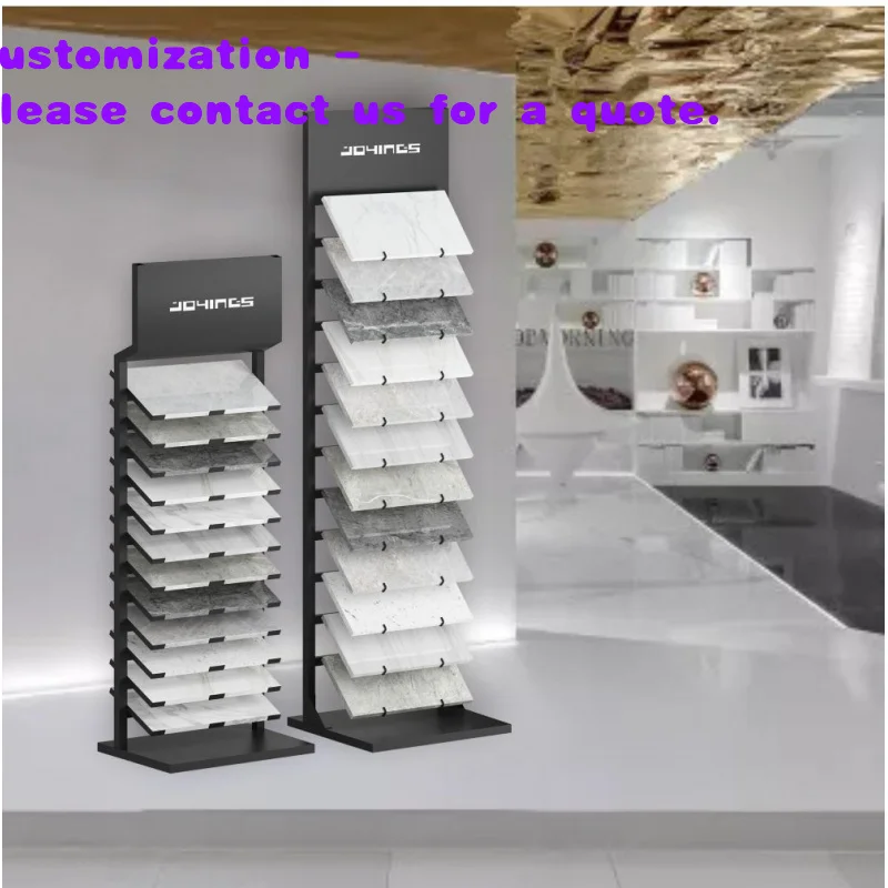 custom.XINDE Modern Steel Multi-Layer Indoor Wall Display Stand Tile Stone Samples