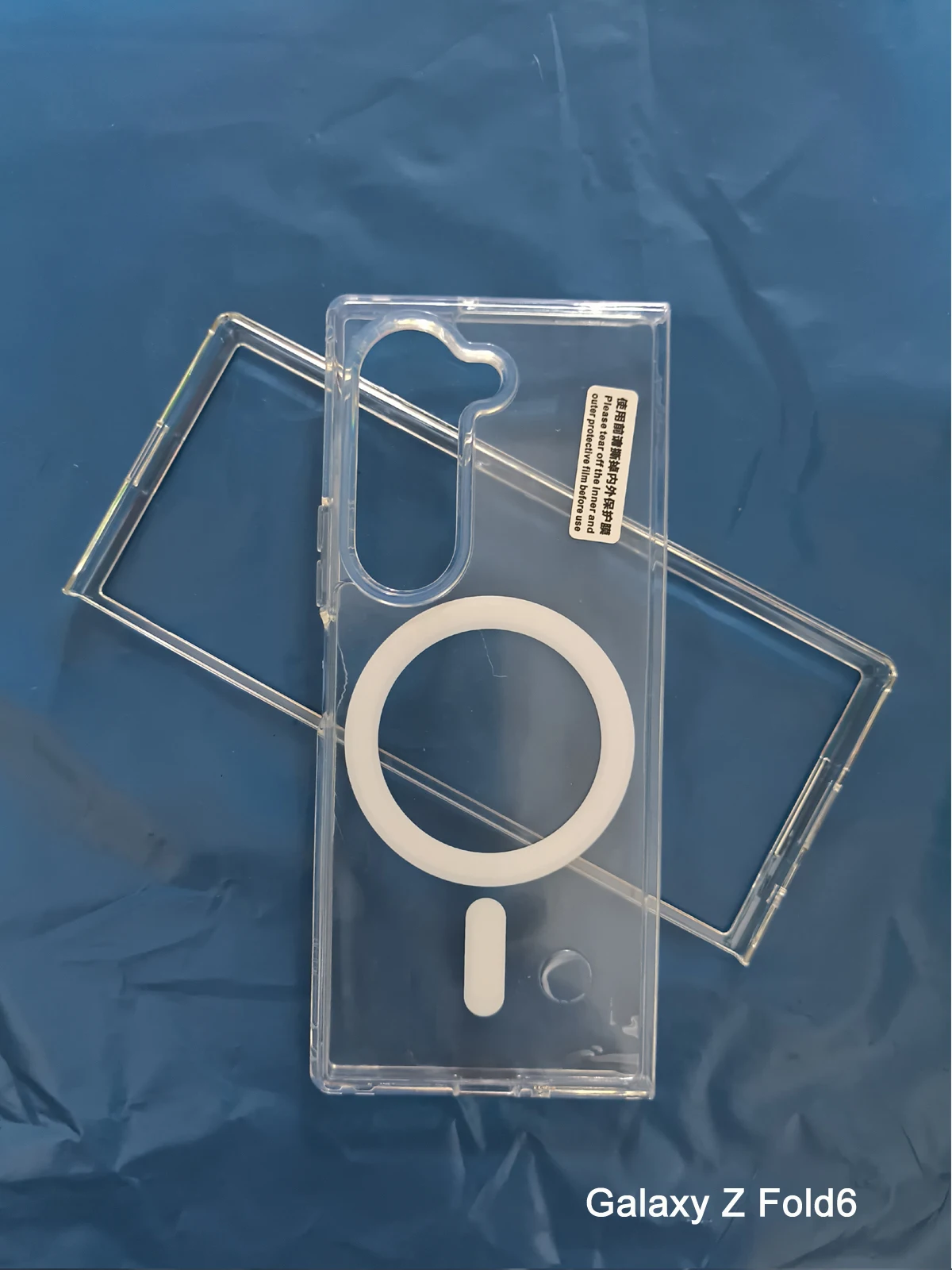 Magnetische kabellose Ladehülle für Samsung Galaxy Z Fold 8 Ultra 7 6 5 4 Z Fold4 Fold5 Fold6 Transparente stoßfeste Rückabdeckung – Detail 3