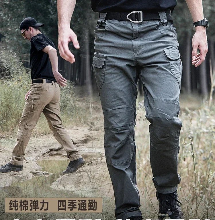 

97% Stretch Cotton Military Tactical Pants Men Outdoor Hiking Camping Trousers Male Casual Many Pockets Goth Cargo Pants