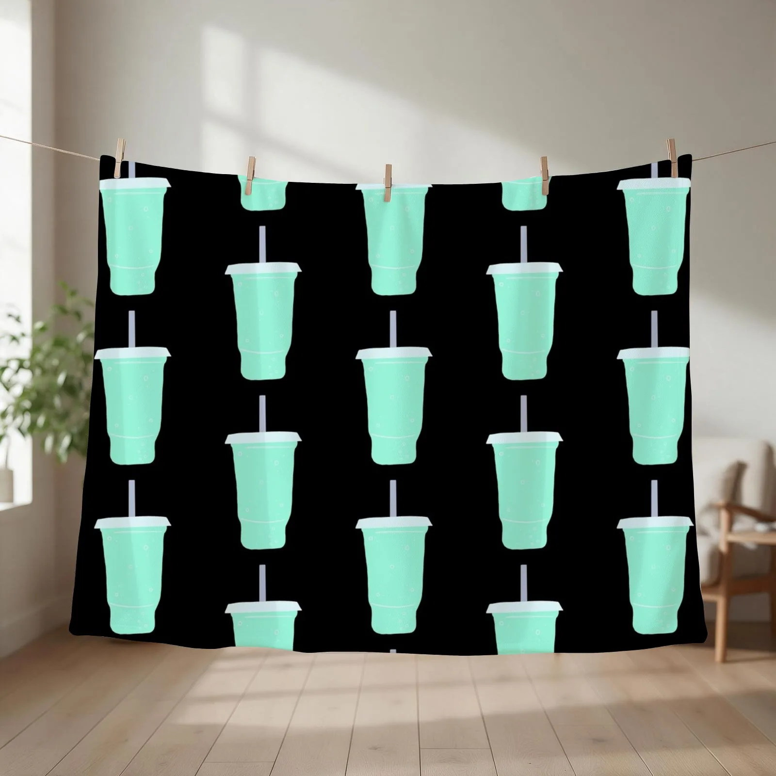 Baja Blast Throw Blanket couch cozy soft plush fuzzy picnic outdoor blanket