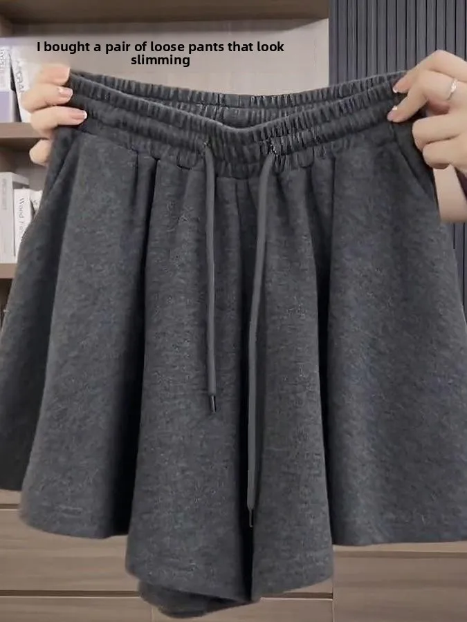 

Удобные шорты с высокой талией больших размеров для женщин с фигурой типа «груша», летние повседневные модные шорты с широкими штанинами