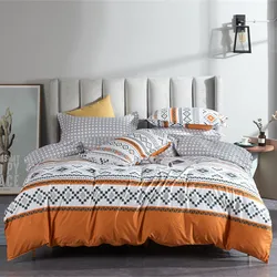 Boho Duvet Cover Set Full Queen Size Bohemian Geometric Comforter Cover Western 3 Pieces Lightweight Soft Farmhouse Bedding Set