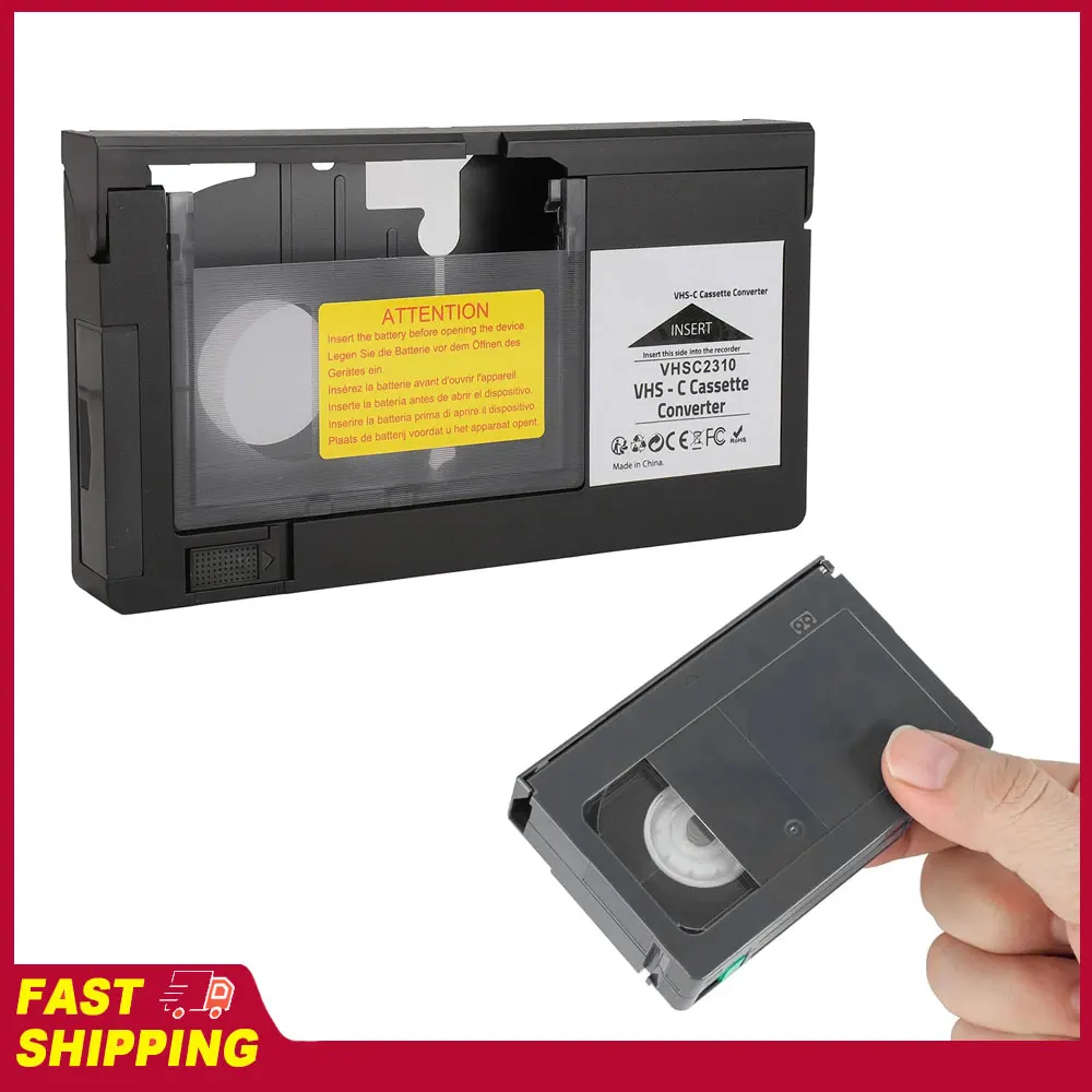 Camcorders Cassette Adapter Cassette Adapter One Key Control Simple  Battery Operated Compact for S‑VHS‑C S‑VHS Tapes