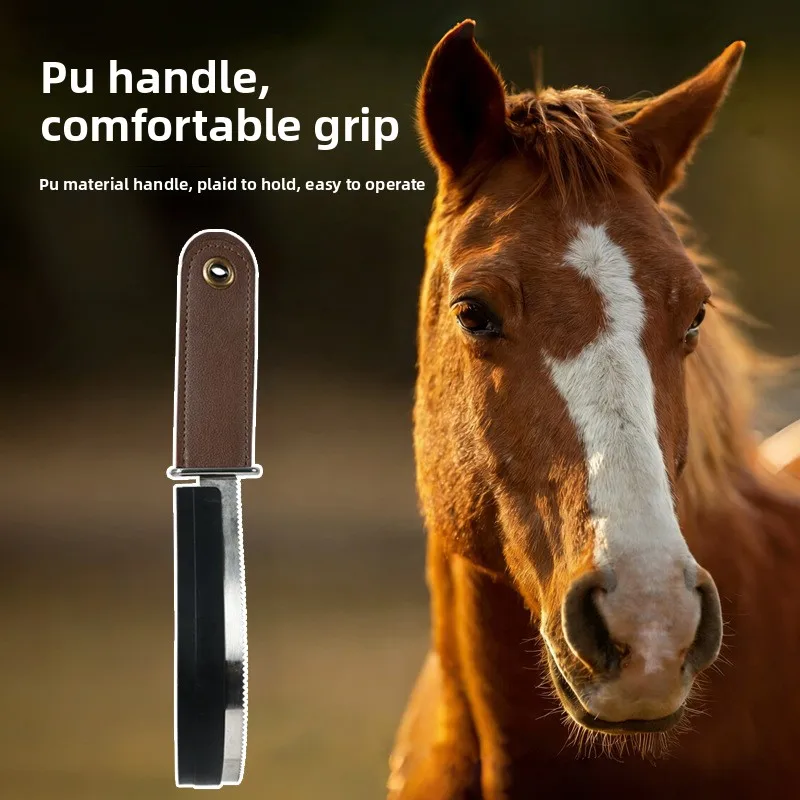 Horse Grooming Brush Set Sweat Scraper Curry Comb Equestrian Cleaning Tool Kit for Stable Tack Box Portable