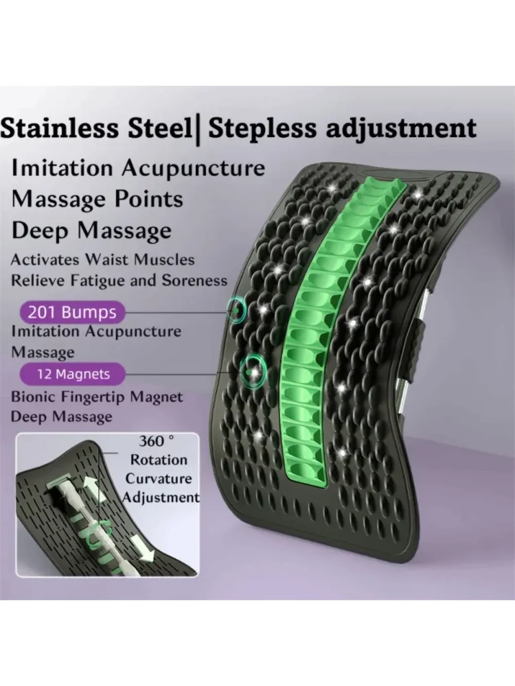 12 Magnets Lumbar Vertebrae Relaxer Humpback Correction Traction Back Massager Shaping Stretching Back Stretcher Waist Support