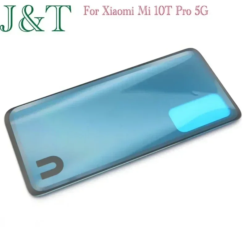 New For Xiaomi Mi 10T Pro 5G Battery Back Cover 3D Glass Panel For Mi 10T Rear Door Housing Case Chassis Add Adhesive Replace