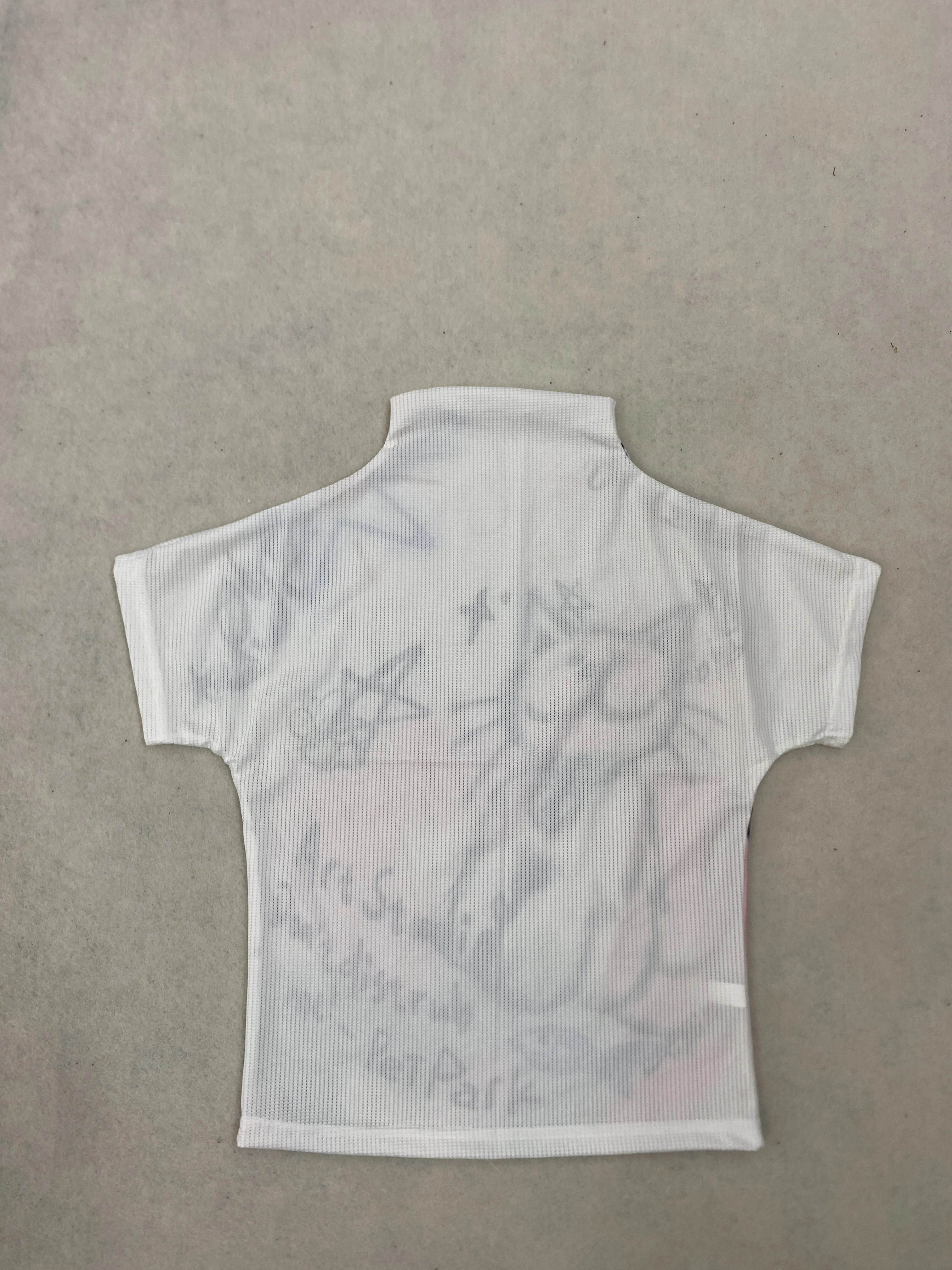 Retro INS Sommer Damen Hochgeschlossenes Neues Sommer-Waffel-Print-Top Orientalisches Koi Kurzarm-T-Shirt – Detail 10