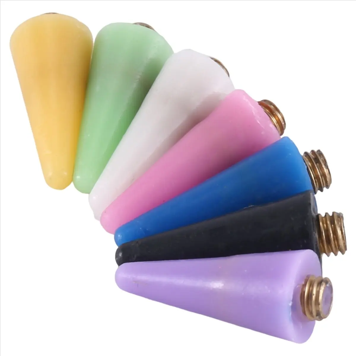 【A75U】 21 Pieces Replacement Wax Tips, Pen Replacement Wax Heads for Nail Art , (7 Colors)