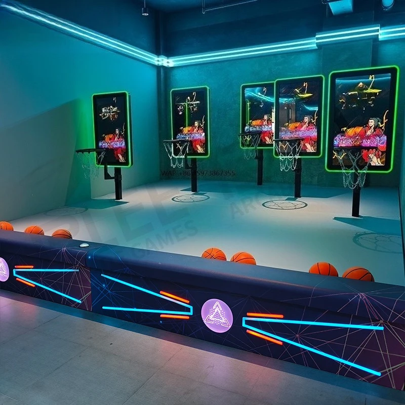 

BLEE Factory Price Interactive HD Screen Basketball Game Arcade AR Basketball Hoop Shooting Game Equipment