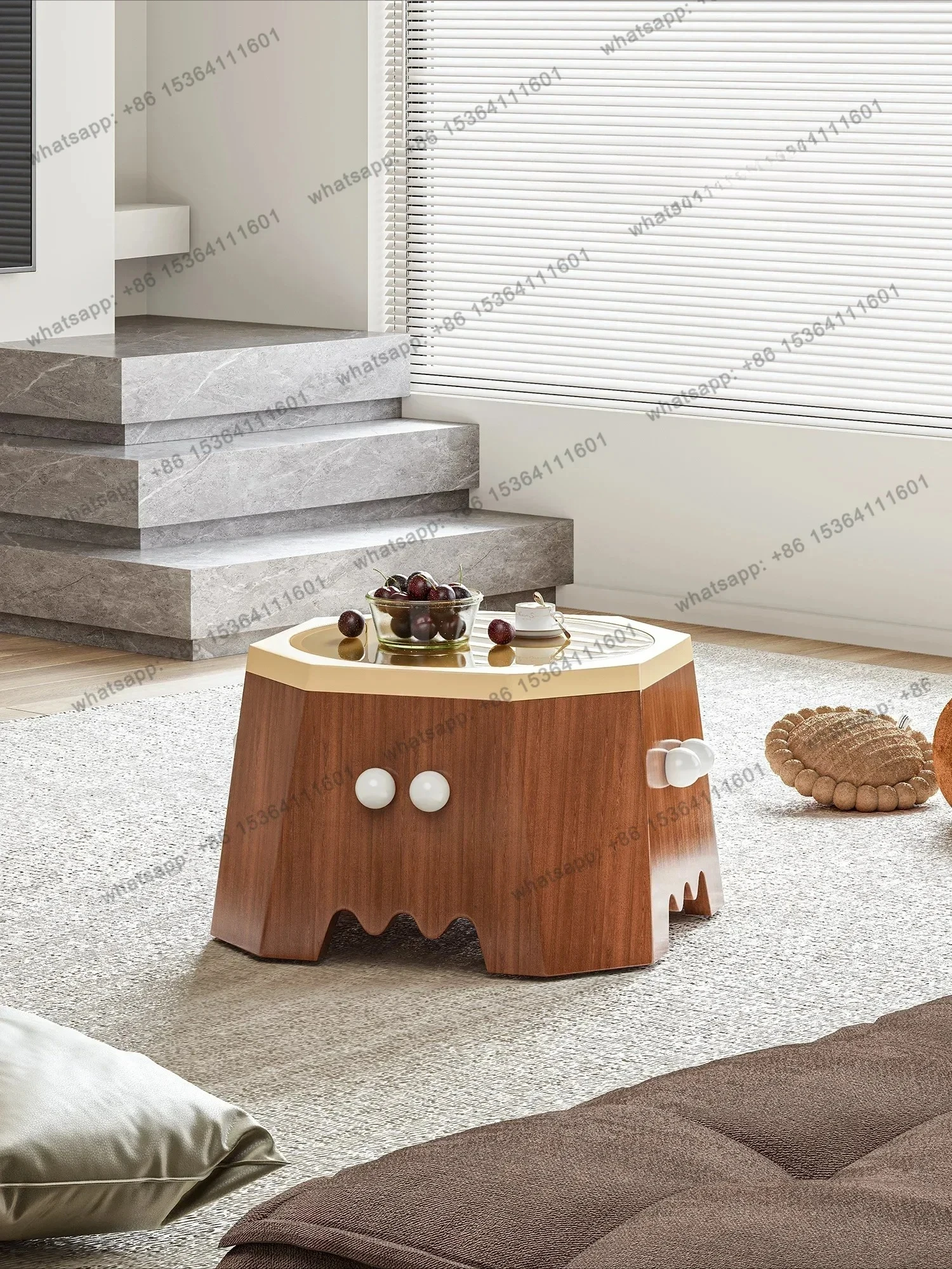 

Children's Funny and Strange Small Tea Table Creative Fashion Design Cute Coffee Table Storage Tea Table