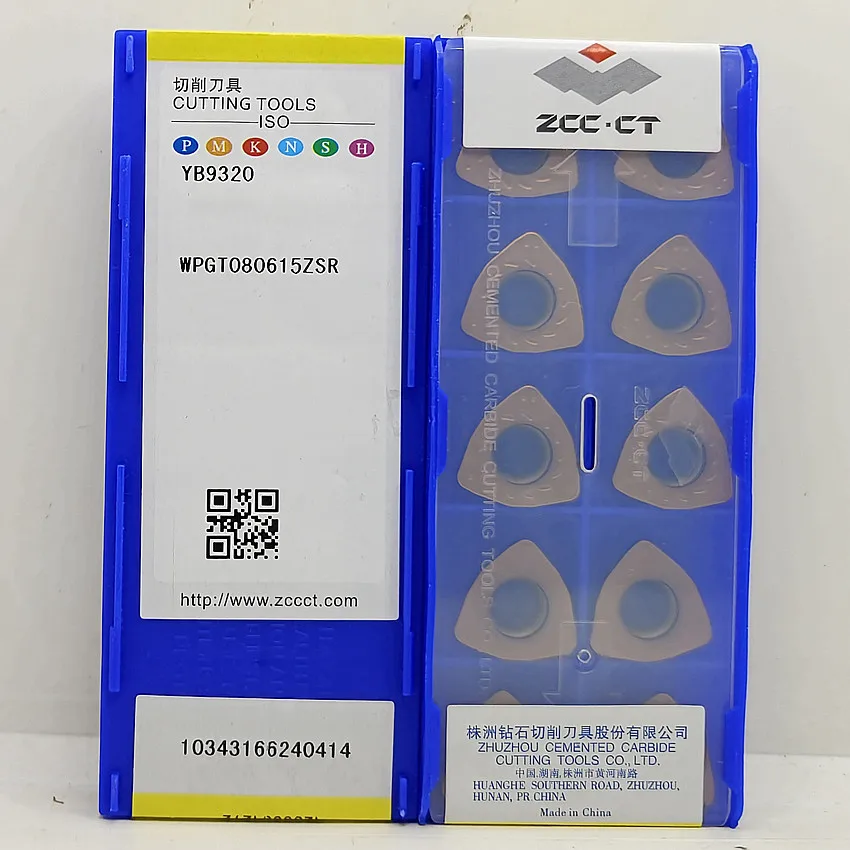 

WPGT080615ZSR YB9320/WPGT080615ZSR YBG205/WPGT080615ZSR YBG212 ZCC.CT CNC blade carbide inserts turning milling tools 10pcs/box