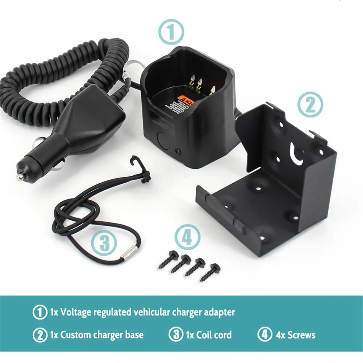 A64I RLN6433A Set Pengisi Daya Mobil Cepat untuk XPR6350 XPR6380 XPR6550 DGP4150 APX1000 Radio Dua Arah Portabel