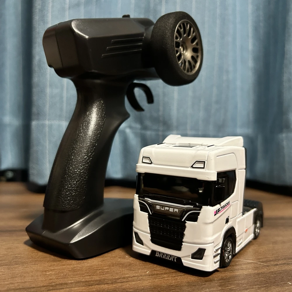 

Full Scale 4wd 1:43 Mini Drift Car Semi Trailer Truck With Gyroscope Rc Remote Control Car Model