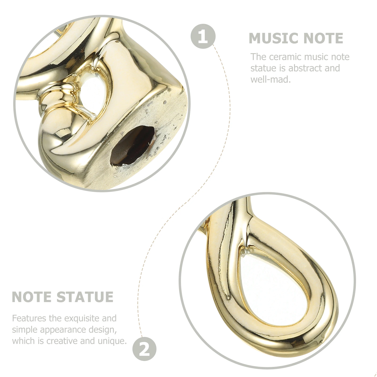 

Ceramic Music Note Sculpture Decorative Table Ornament Small Desktop Accessory for Home Party Decor Ceramic Music Note