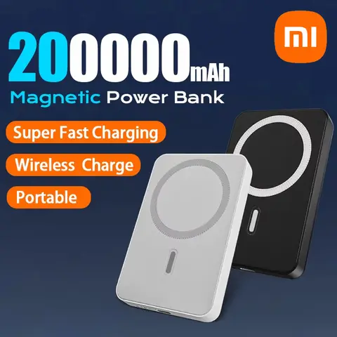 Xiaom-Banco de energía magnético inalámbrico, capacidad de 500000mAh, batería portátil externa para iphone, Samsung, Xiaomi, Magsafe