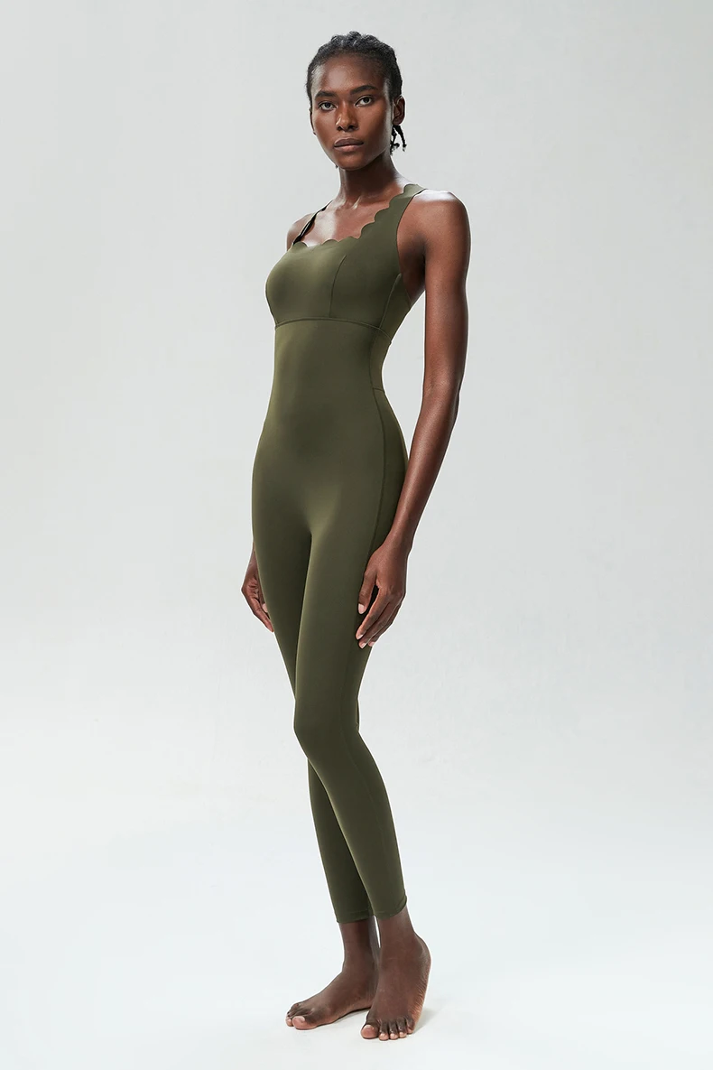 Einteiliger Fitness-Laufanzug für Damen, Dehnbarer Weicher Slim-Fit Yoga-Jumpsuit, Atmungsaktive Super-Stretch Trainingskleidung, Damen-Sportbekleidung – Detail 18