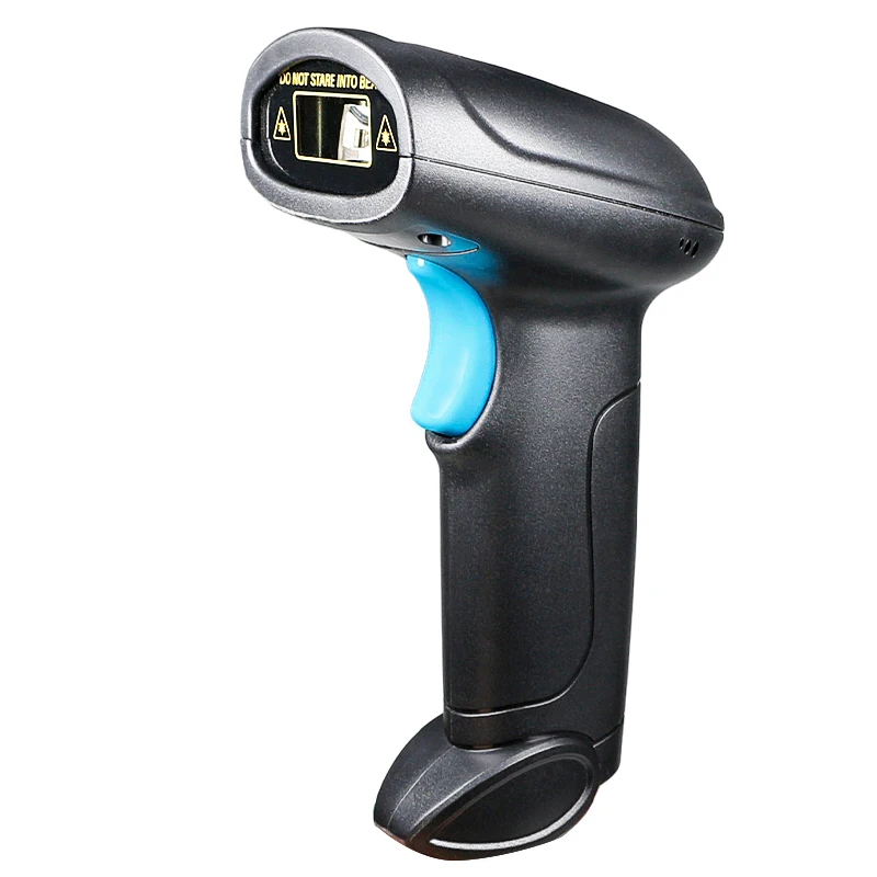 Barcode Scanner 1D Laser Cordless Barcode Reader Gun Retails for Supermarket, Convenience Store, Warehouse, Black