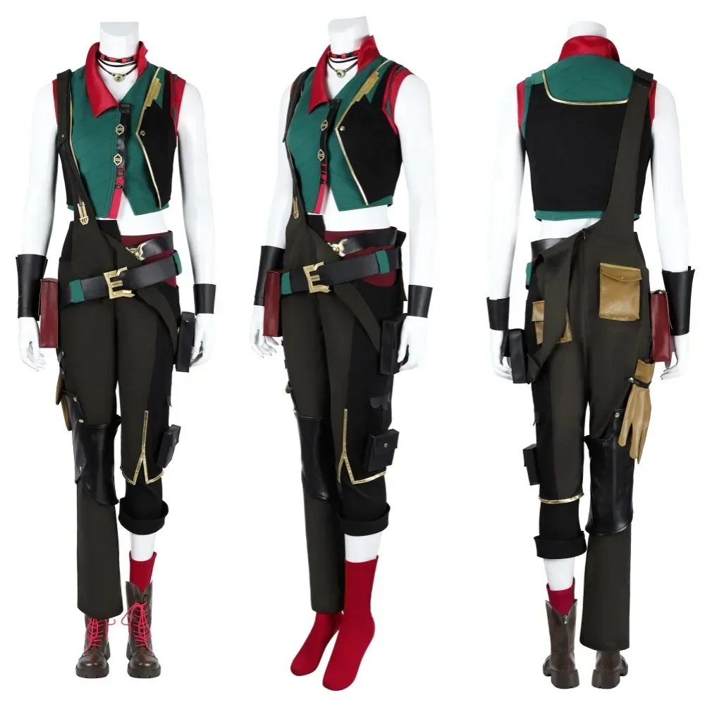 Jinx Powder Cosplay Arcane 2:League of Legends Baobao Cosplay Costume Woman Game Vest Pants Outfit Halloween Suit Custom Size