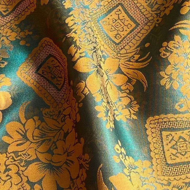 4 Colors Available!114CM Wide 23MM Jacquard Silk Viscose Satin Fabric for Summer one-piece dress Shirt Clothes X033