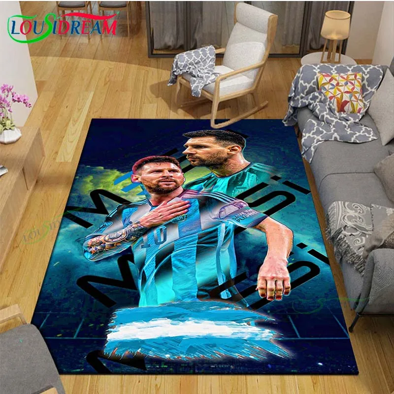 No. 10 Football Star L-Lionel M-Messi Printed Carpet Living Room Anti-Skid Area Rug Kids Bedroom Mats Yoga Mat Carpet Decor Gift