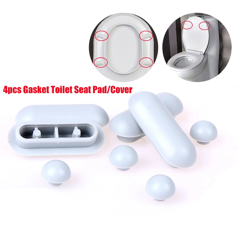 4pcs Self-adhesive Toilet Seat Sticker Gasket Set Of Four Home Garden Household Merchandises Bathroom Products