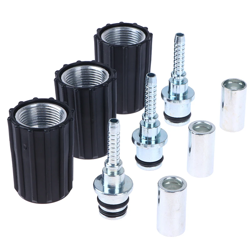 New【High Pressure Washer Hose Insert Fittings D14 D15mm Ring Nut M22 Car Washer Water Cleaning Hose Pipe Fitting Twist Connector