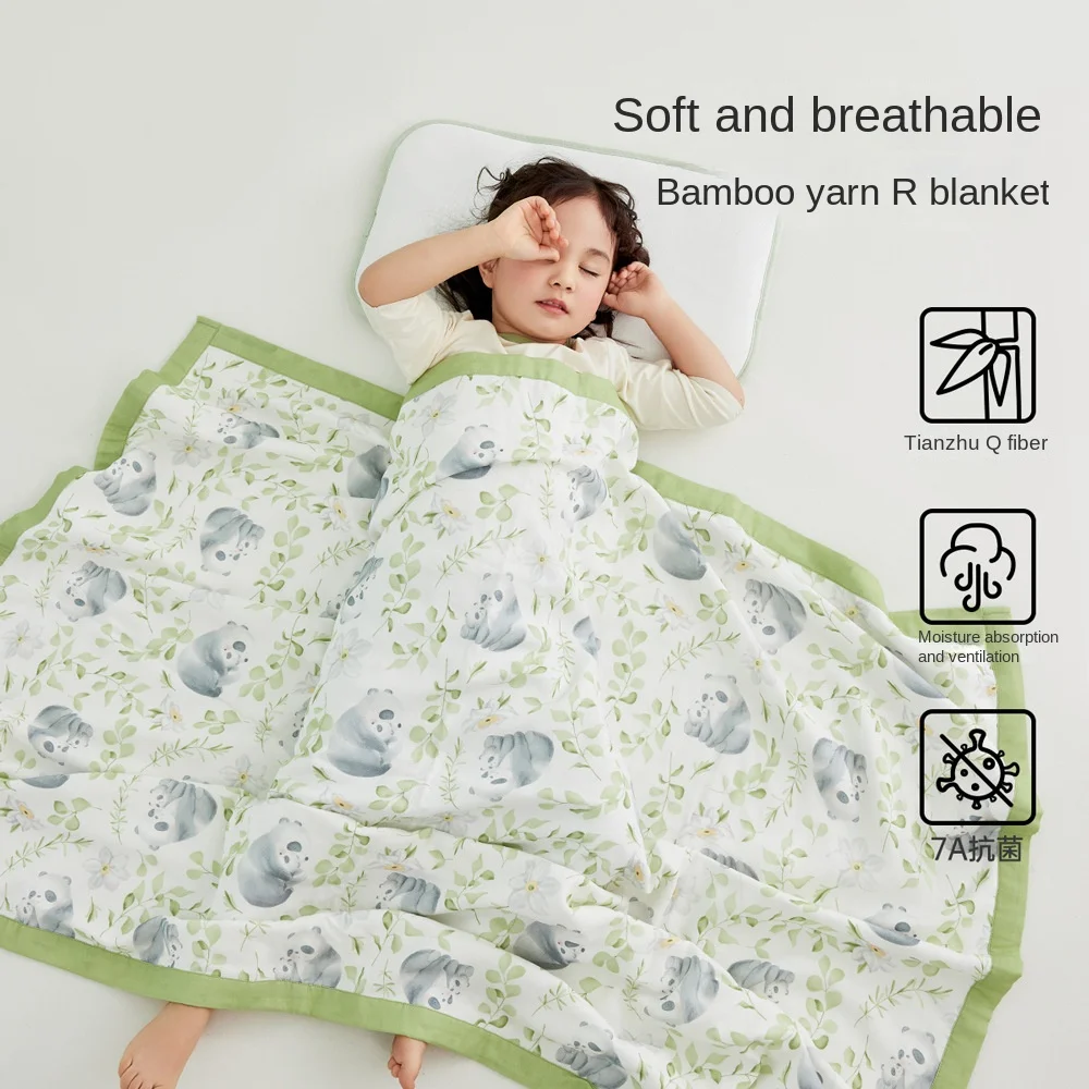 

Spring and Summer Baby Bamboo Cotton Cover Blanket Bath Towel Type A Baby and Children's Quilt Gauze Cover Blanket