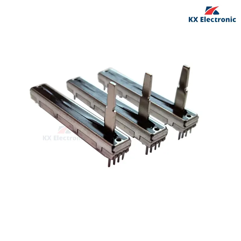 

5 шт., прямой потенциометр скольжения, 10 КБ × 2, 6 контактов, общая длина 60 мм, смесительная консоль, объемная клюшка, длина ручки 20 мм B10K