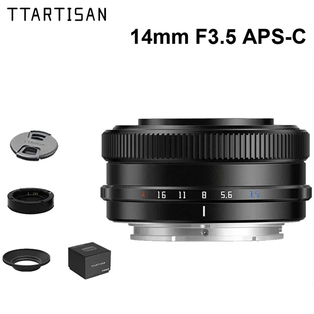 

TTArtisan AF 14mm F3.5 APS-C Frame Prime Camera Lens for Fuji XF Sony E A6400 A6500 A6700 ZVE10 Humanities Photography