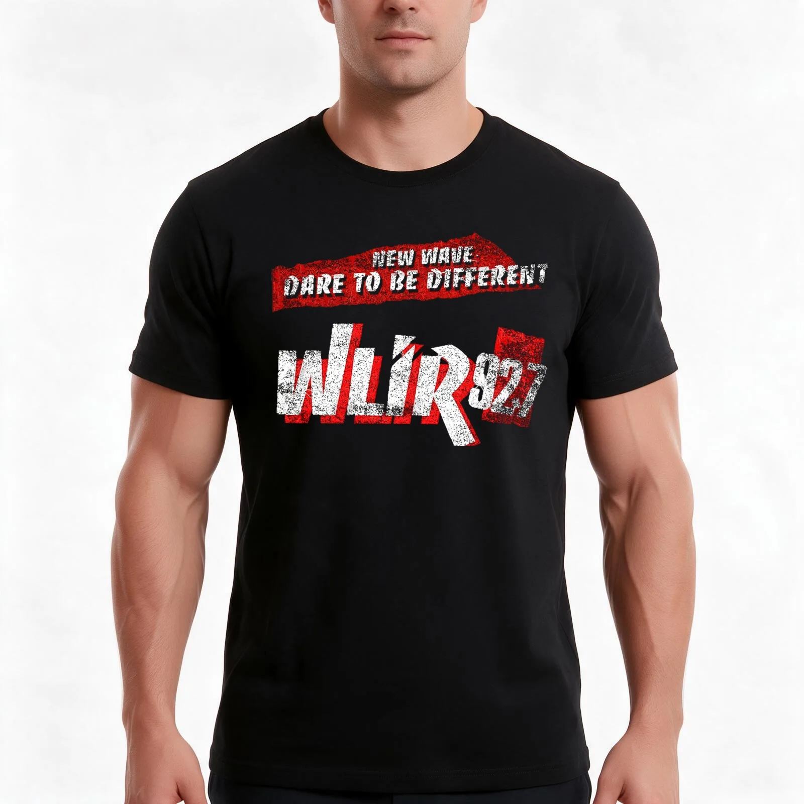 Vintage Wlir Radio Station Classic T-Shirt, Summer Casual Cotton Tee, Oversized Streetwear Tops, Vintage Graphic Print