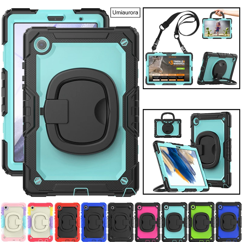 

Для Samsung Tab A7 A8 A9 A11+ Plus SM-X230 X210 X200 X130 S6 Lite 10,4-дюймовый противоударный чехол для планшета с кольцом-подставкой Прочный Funda