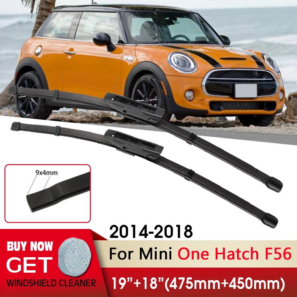 

Car Wiper RHD LHD Front Wiper Blades 19"+18" For Mini One Hatch F56 2014-2018 Fit Bayonet Arm Windshield Windscreen Front Window