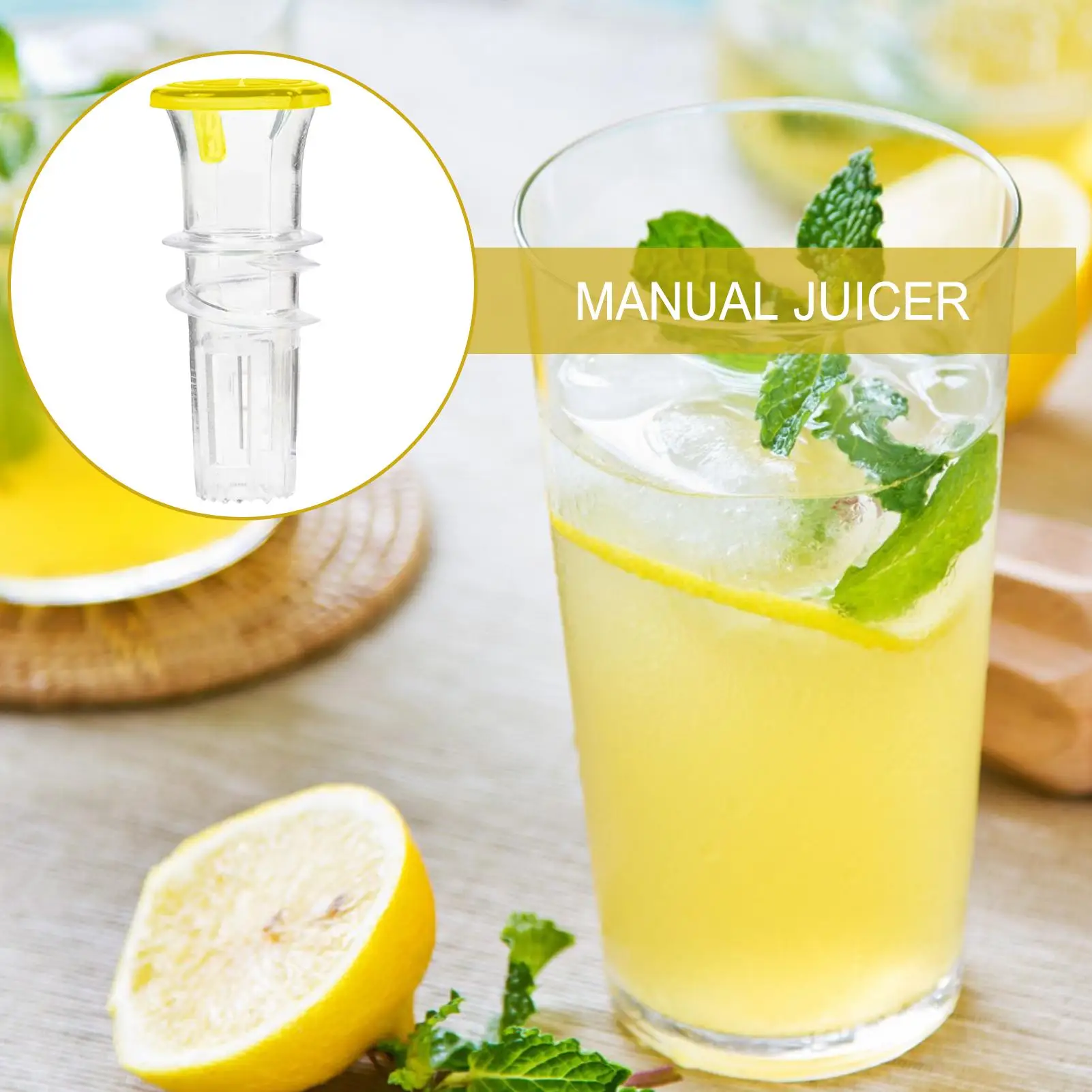 Ręczna wyciskarka do cytryn, wyciskacz do cytrusów, ręczna wyciskarka do limonki z pokrywką, wyciskarka do cytryn, narzędzie do owoców, narzędzie kuchenne spożywcze.