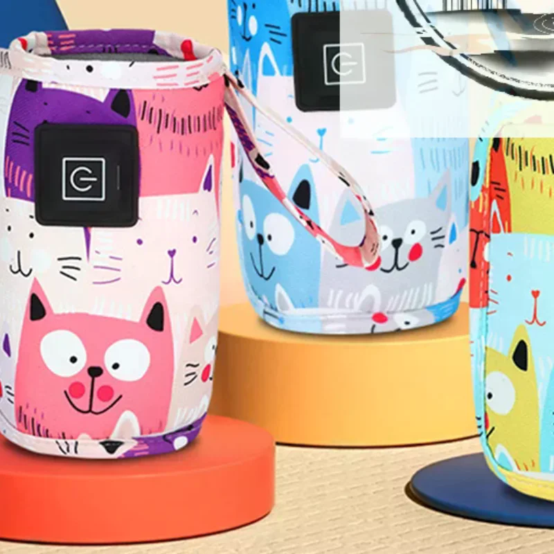 

USB Milk Water Warmer Travel Stroller Insulated Bag Baby Nursing Bottle Heater Newborn Infant Portable Bottle Feeding Warmers