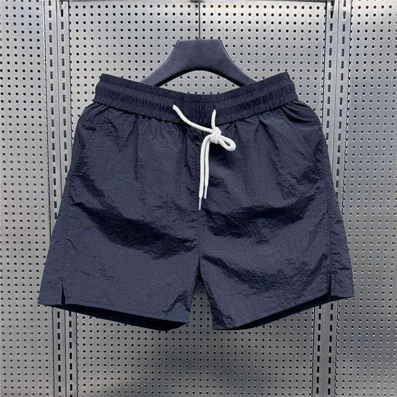 

Men's Casual Sports Shorts Summer Running Thin Quick Dry Pure Color Beach Pants Versatile Fashionable Straight Leg Polyester ...