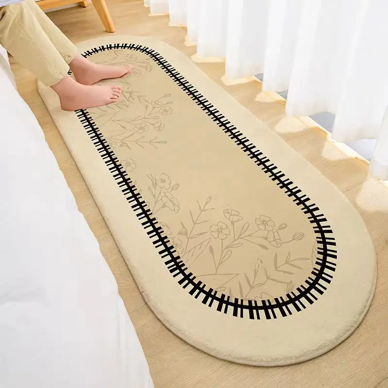 Retro Series Bedside Carpets Simple Bath Mats Soft Entrance Doormat Non-Slip Floor Rugs Home Toilet Bathroom Absorbent Foot Pad