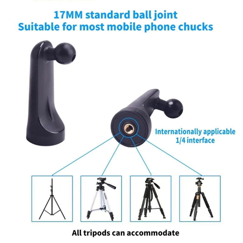 Universal Tablet Tripod Mount Clamp with 1/4"Thread Adapter for 7-13 Inch Tablet 594A